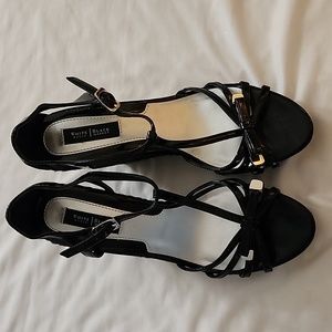 Black wedge heels, size 7.5, White House, Black Market